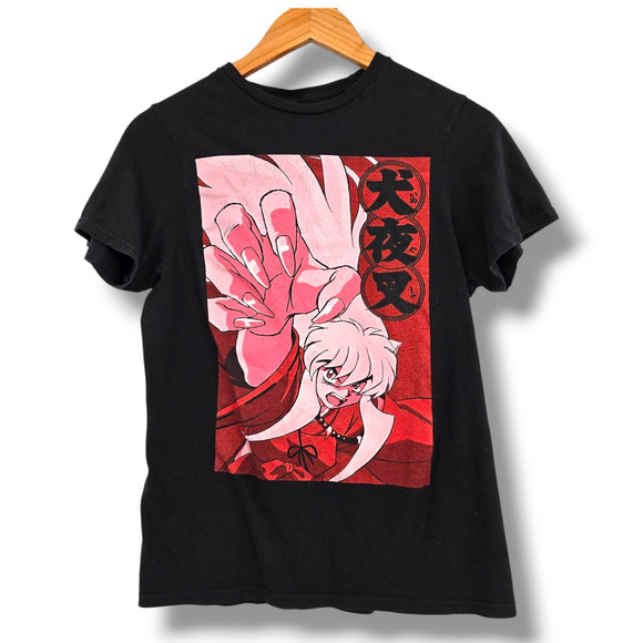 InuYasha Women's Attacking‎ Red Bioworld Graphic T-Shirt Black Red Size Small - Picture 1 of 9